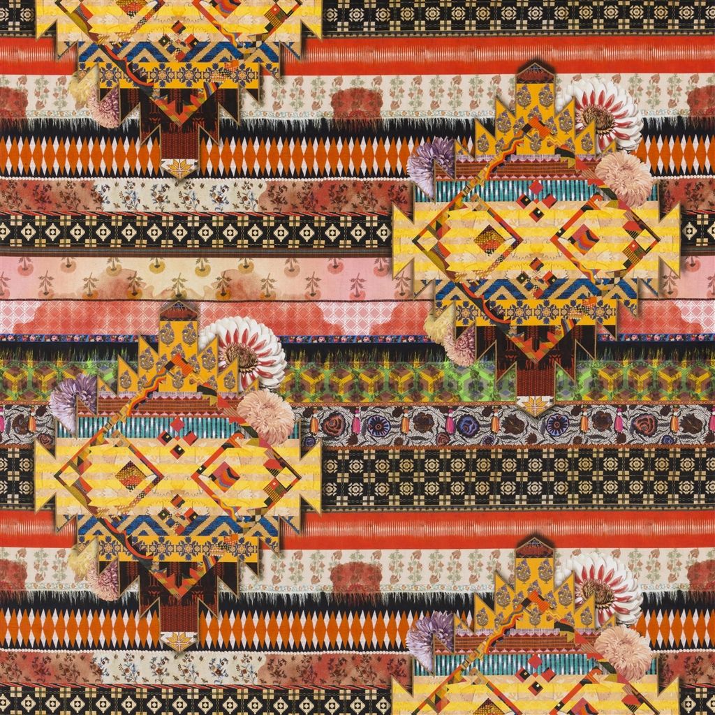 Frida Santa Arlequin Fabric - Multicolor