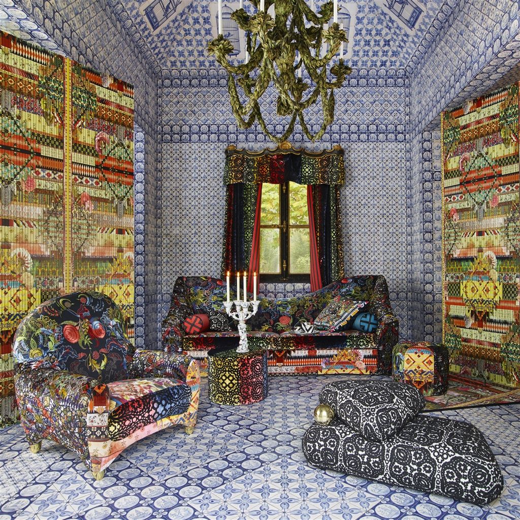 Frida Santa Arlequin Room Fabric 2 - Multicolor
