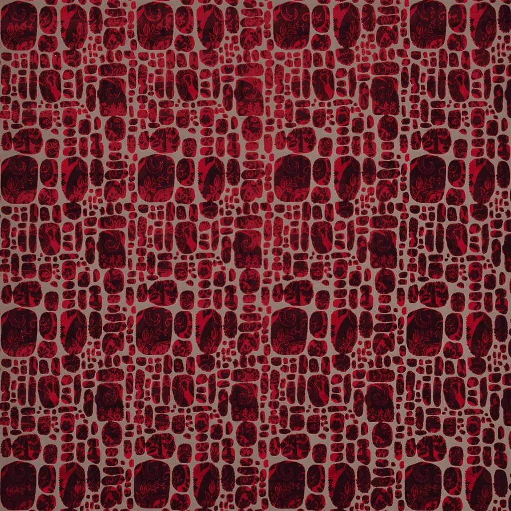 Le Pas Des Anges Fabric - Red 