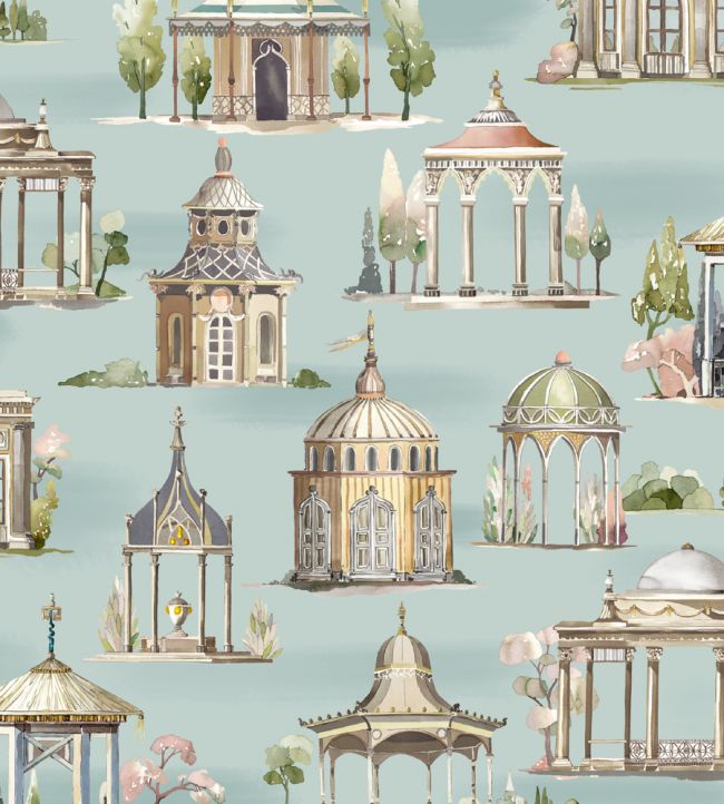 Follies Wallpaper - Teal