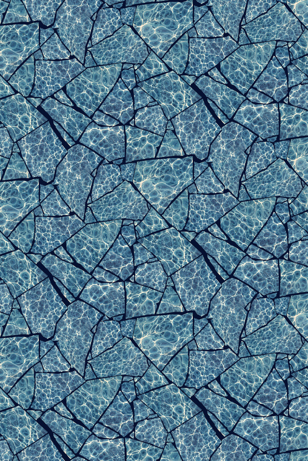 Palm Springs Foil Wallpaper - Blue