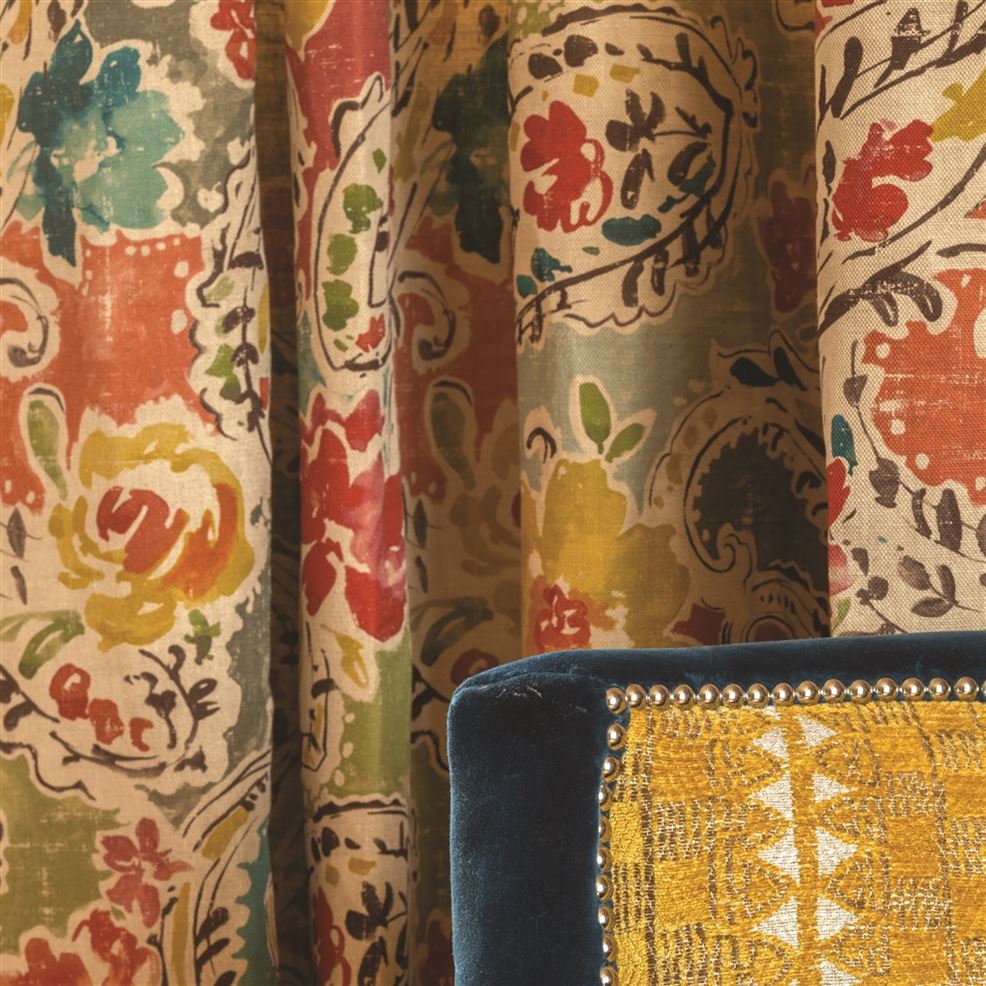 Florian Room Fabric 3 - Multicolor