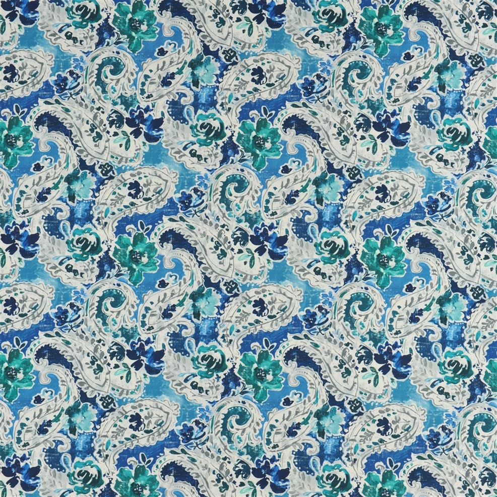 Florian Fabric - Blue