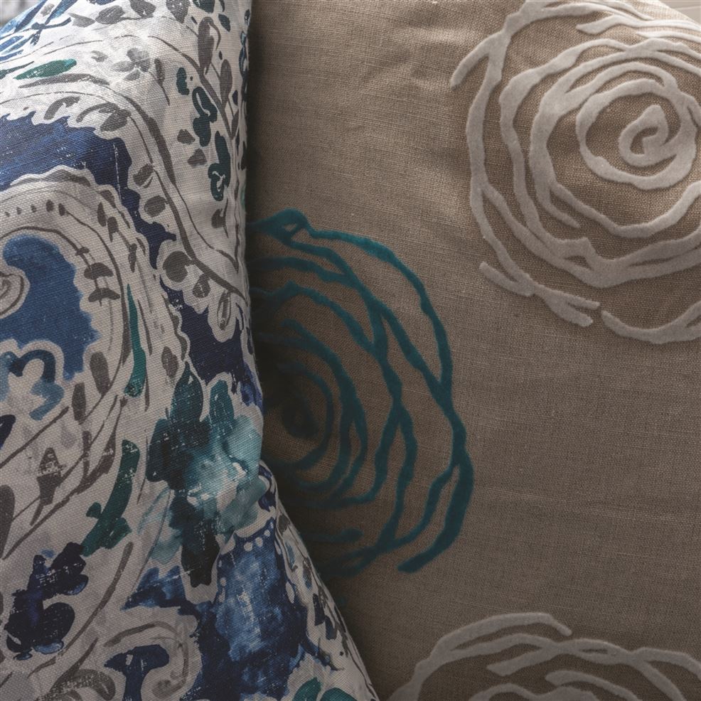 Hortense Room Fabric 2 - Teal