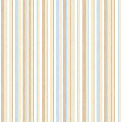 Just 4 Kids 2 Stripe Nursey Wallpaper - Sand 