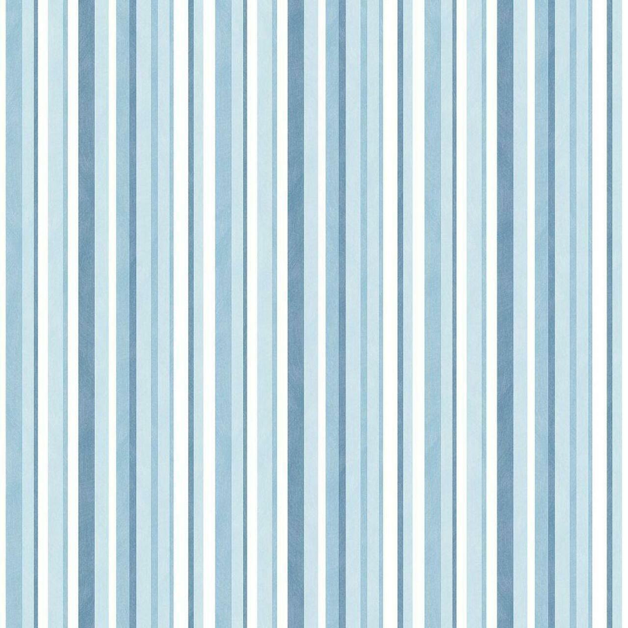 Just 4 Kids 2 Stripe Nursey Wallpaper - Blue