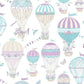 Just 4 Kids 2 Hot Air Balloons Nursey Wallpaper - Multicolor 