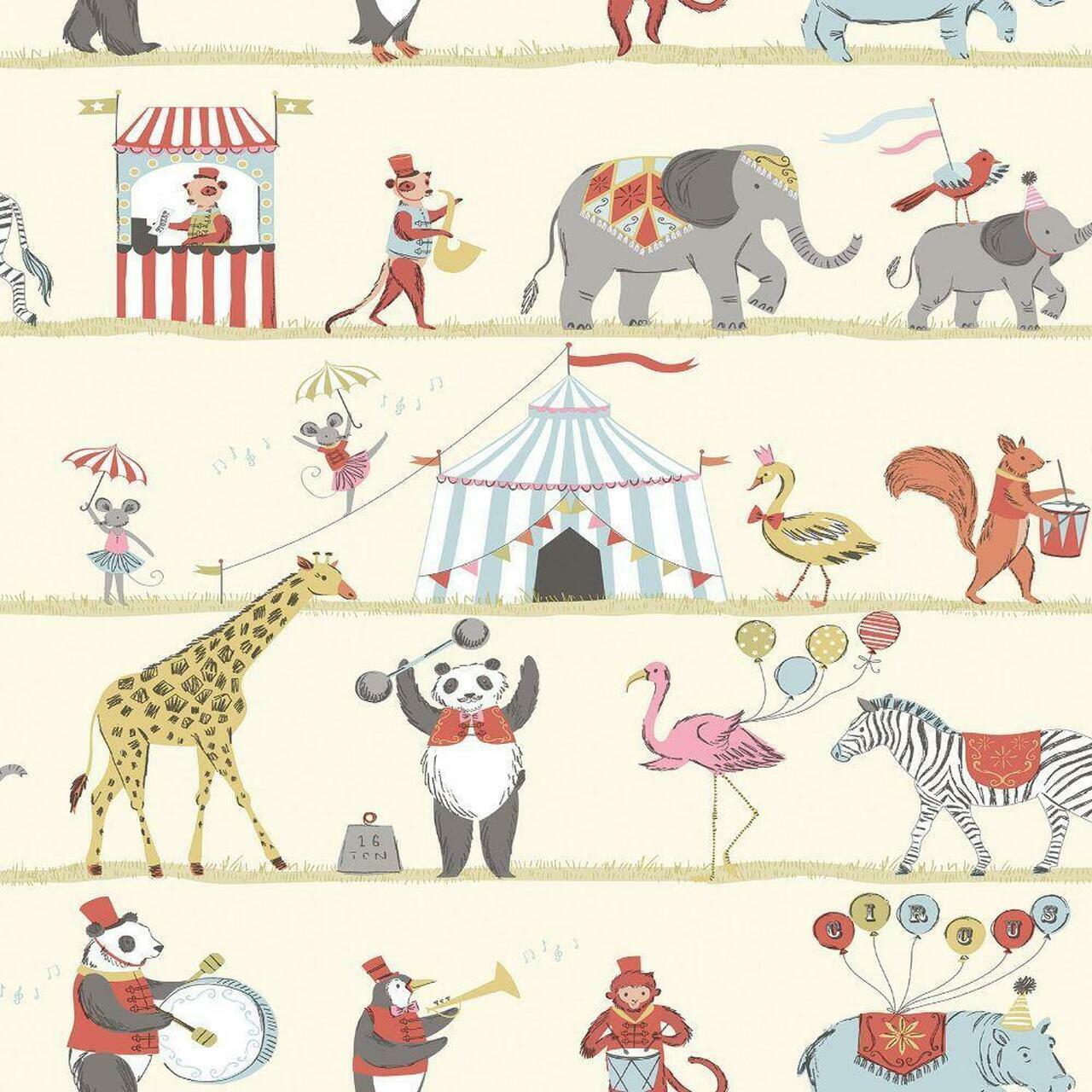 Just 4 Kids 2 Circus Nursey Wallpaper - Sand 