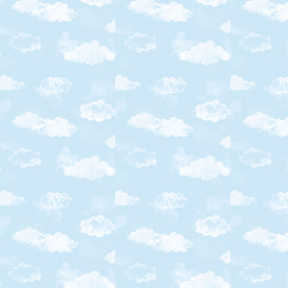 Cloud Nursey Wallpaper - Blue