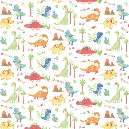 Dinosaurs Nursey Wallpaper - Multicolor