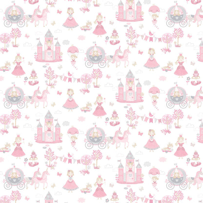Fairytale Nursey Wallpaper - Pink