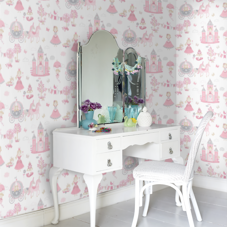 Fairytale Nursey Room Wallpaper 2 - Pink