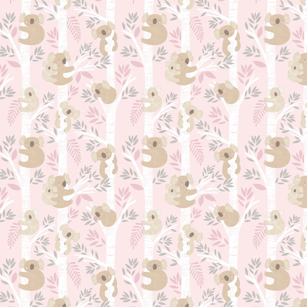 Koalas Nursey Wallpaper - Pink