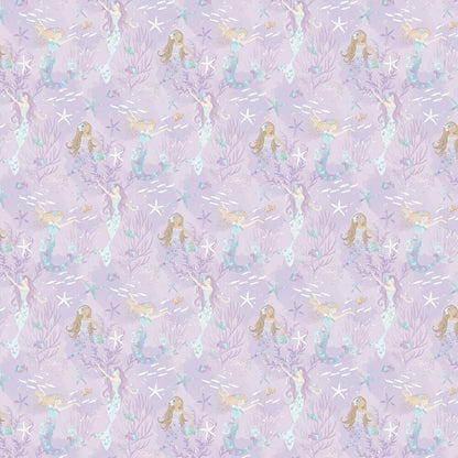 Mermaids Nursey Wallpaper - Purple 