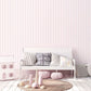 Regency Stripe Nursey Room Wallpaper - Pink