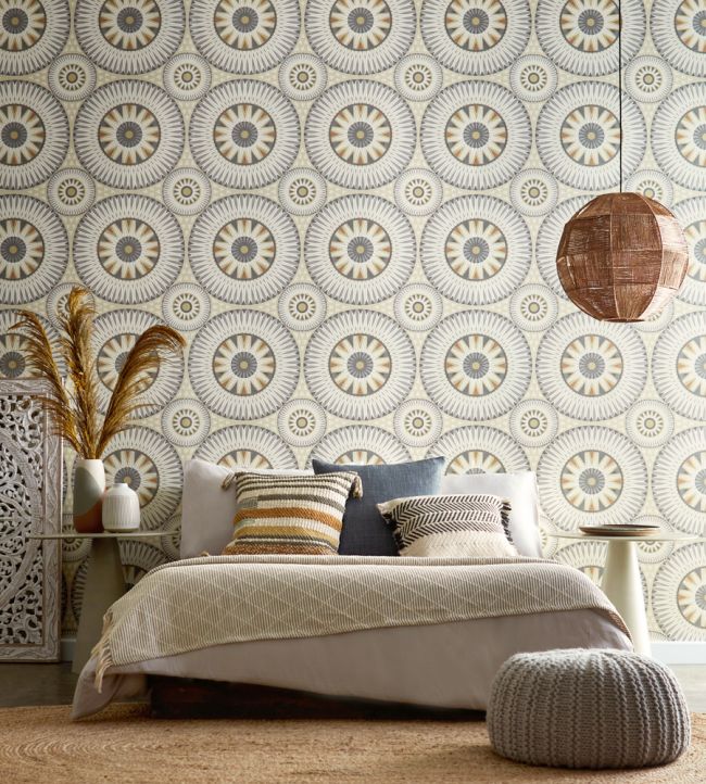 Large Ellipse Room Wallpaper - Gray
