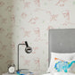 Jolly Jurassic Nursey Room Wallpaper 2 - Pink