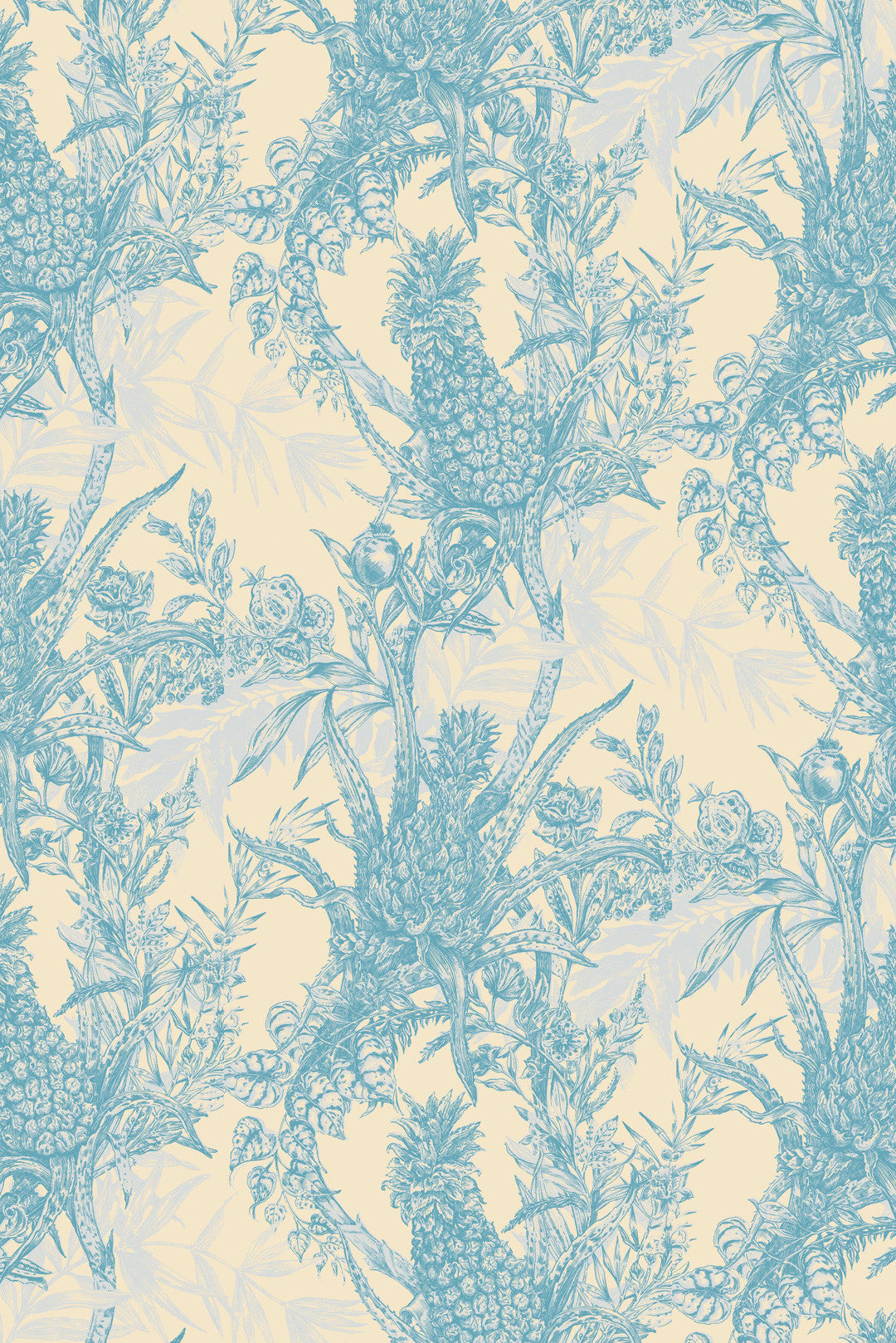 Pineapple Wallpaper - Blue