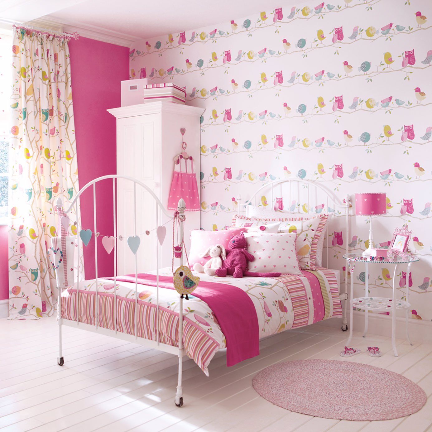 What A Hoot Nursey Room Wallpaper - Pink