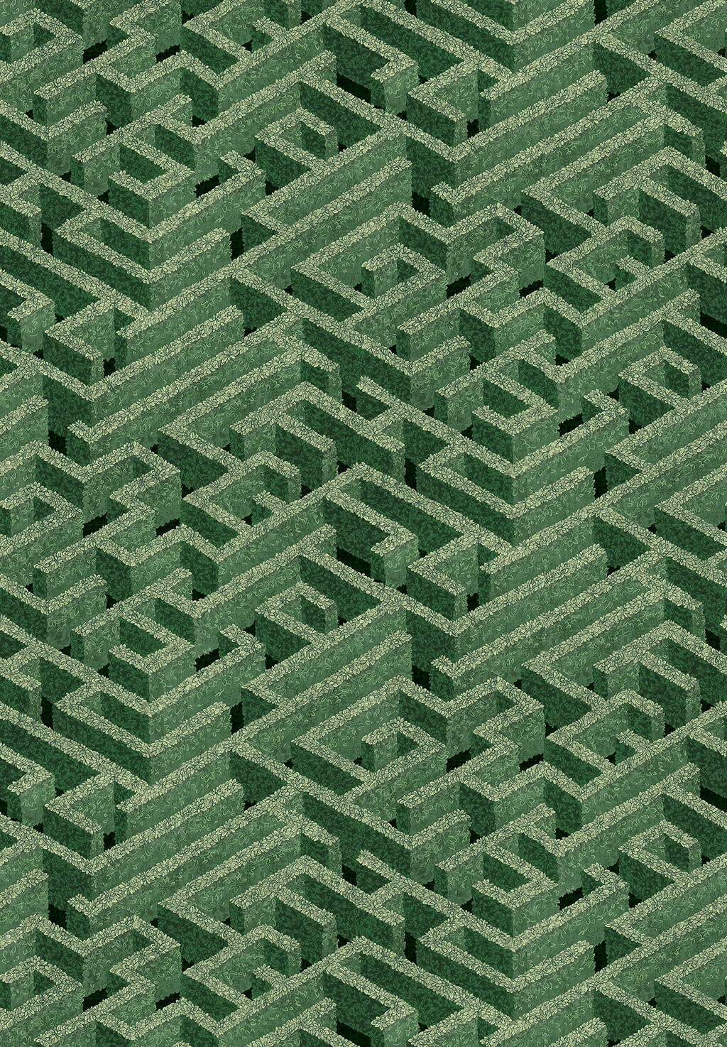 Labyrinth Wallpaper | Green