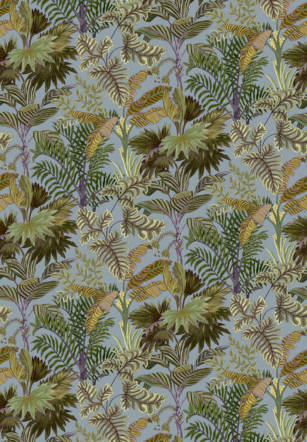 Palm Grove Wallpaper | Dusk and Verdigris