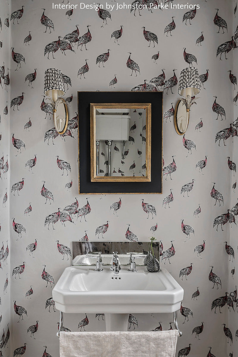 Birds of a Feather Room Wallpaper - Gray