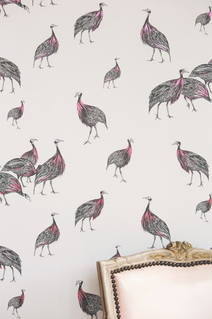 Birds of a Feather Room Wallpaper 2 - Gray