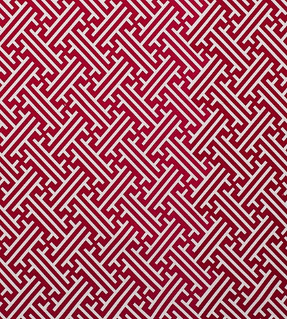 Bhutan Lattice Fabric - Red 