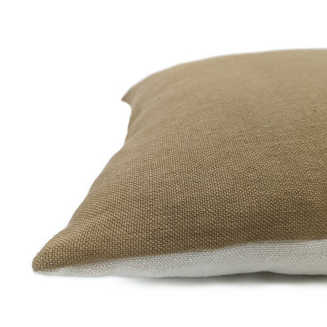 Elba Eggshell/Bisque Linen Side Cushion