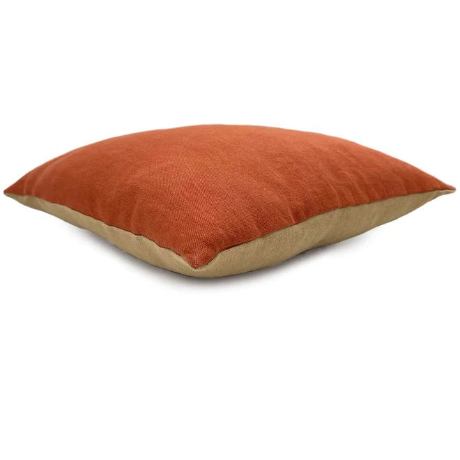 Elba Bisque/Cayenne Linen Side Cushion