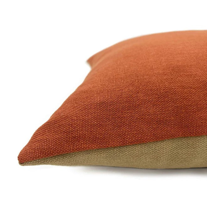 Elba Bisque/Cayenne Linen Side Cushion