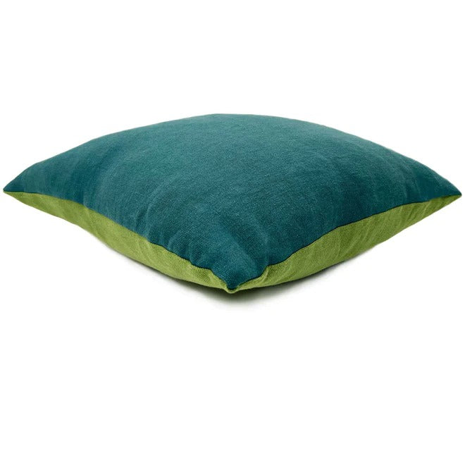 Elba Mantis/Petrol Linen Side Cushion