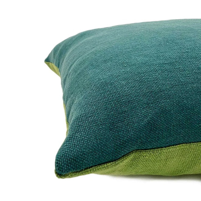 Elba Mantis/Petrol Linen Side Cushion