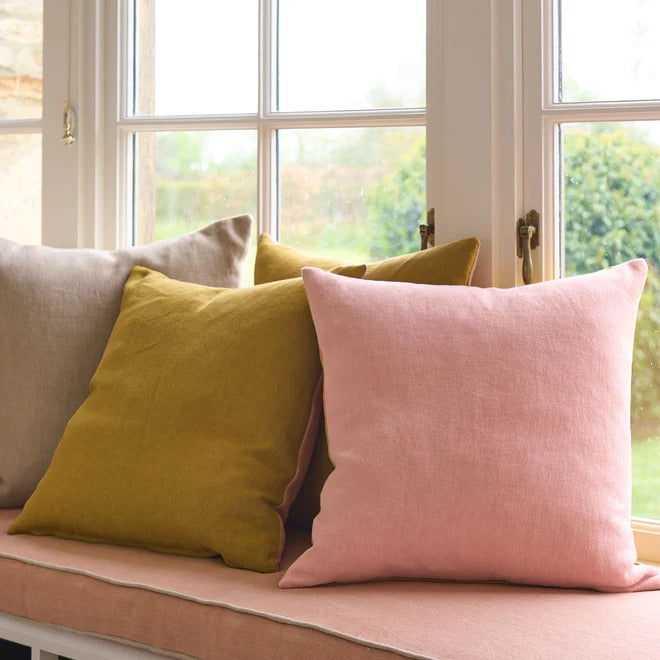 Elba Buff/Ochre Linen Side Room Cushion