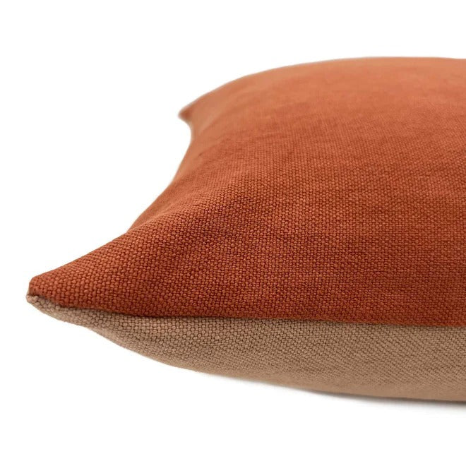 Elba Cayenne/Buff Linen Side Cushion