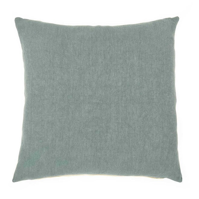 Elba Cerulean/Eggshell Linen Back Cushion