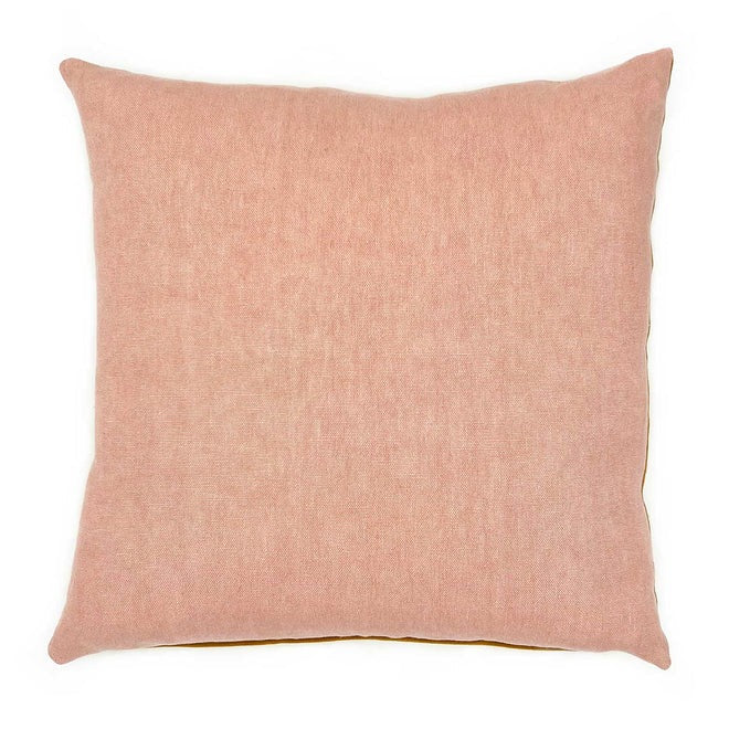 Elba Blush/Maize Linen Back Cushion