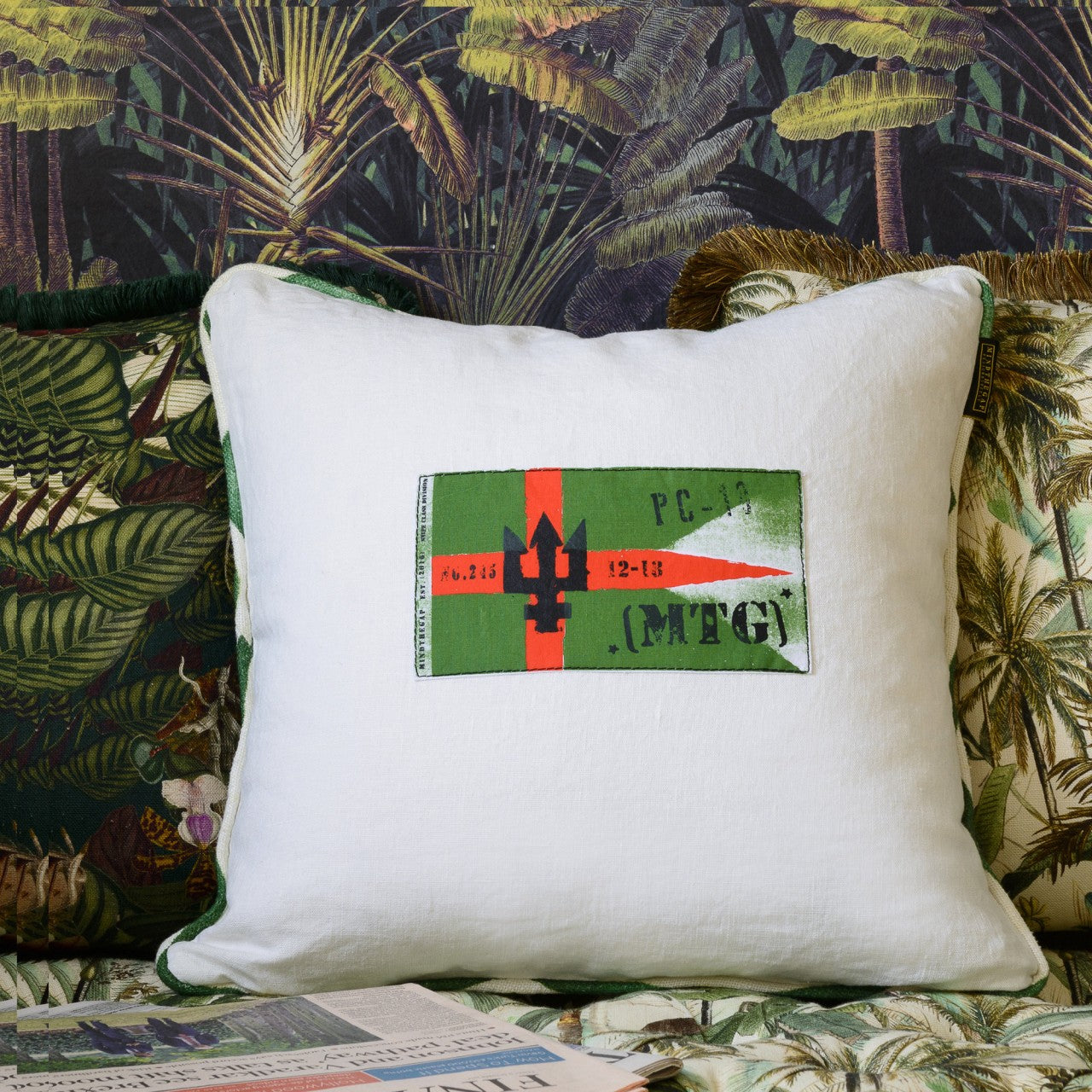 NAVAL FLAG I Room Cushion 2 - Green