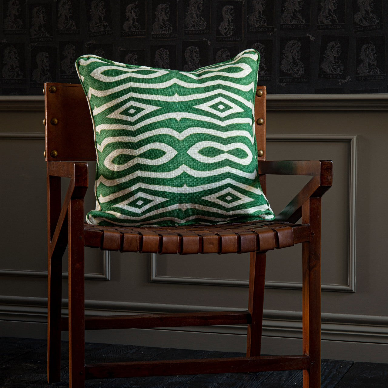 NAVAL FLAG I Room Cushion 3 - Green