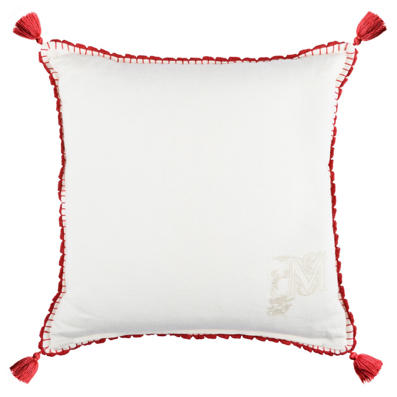 HORSE PARADE Linen Embroidered Room Cushion - Green