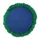 Round Cobalt Single Ruffle Back Cushion