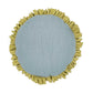 Round Periwinkle Single Ruffle Cushion