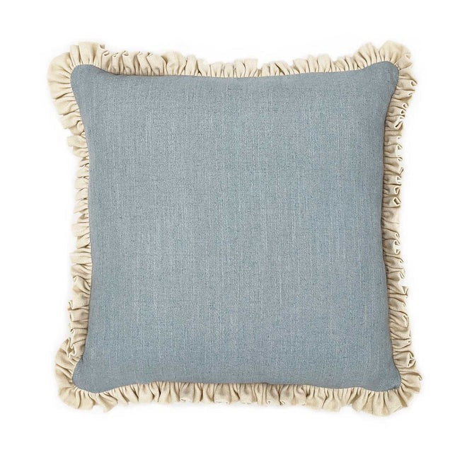 Square Periwinkle Ruffle Cushion