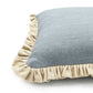 Square Periwinkle Ruffle Side Cushion