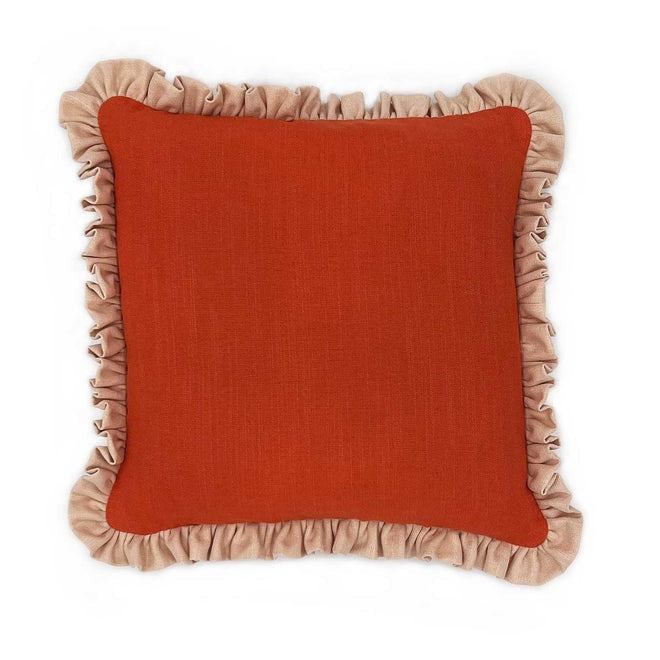 Square Pepper Ruffle Cushion