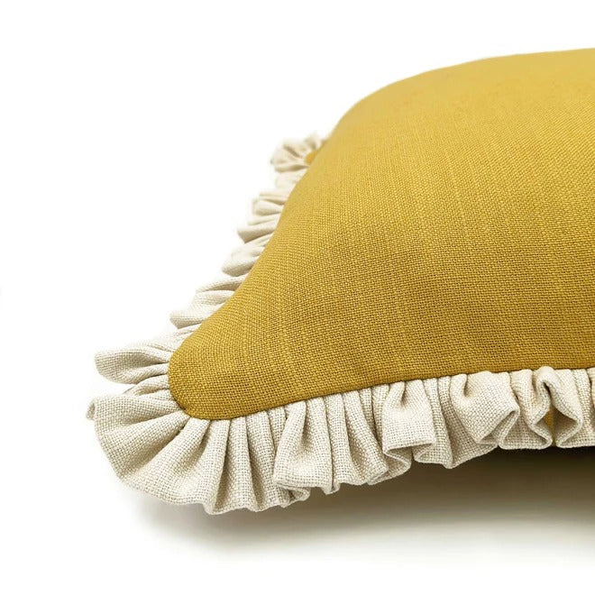 Square Dandelion Ruffle Side Cushion