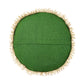 Round Pine Double Ruffle Back Cushion