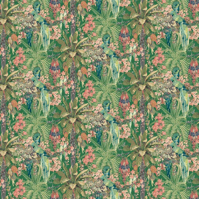 Rainforest Rabble Juniper Wallpaper