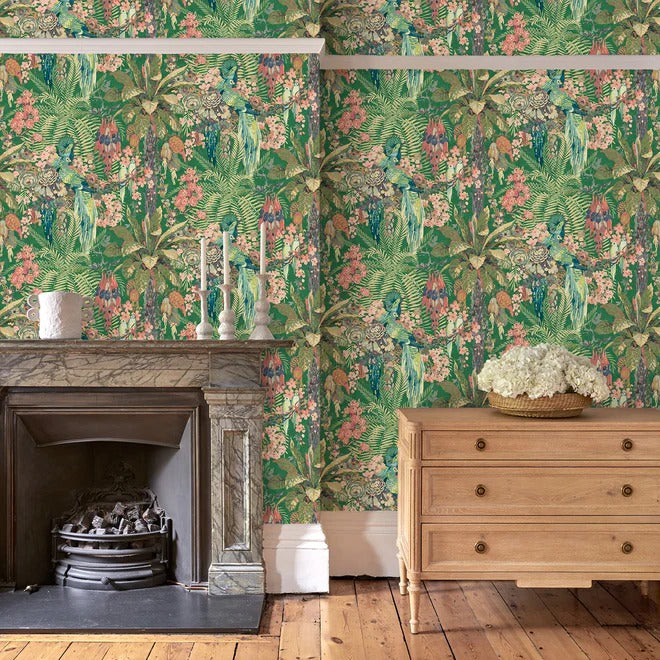 Rainforest Rabble Juniper Room Wallpaper