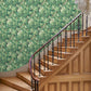 English Oak Green Room Wallpaper